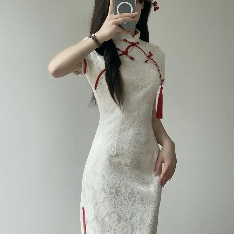 Aghr Short Sleeved Dress Women's White-5