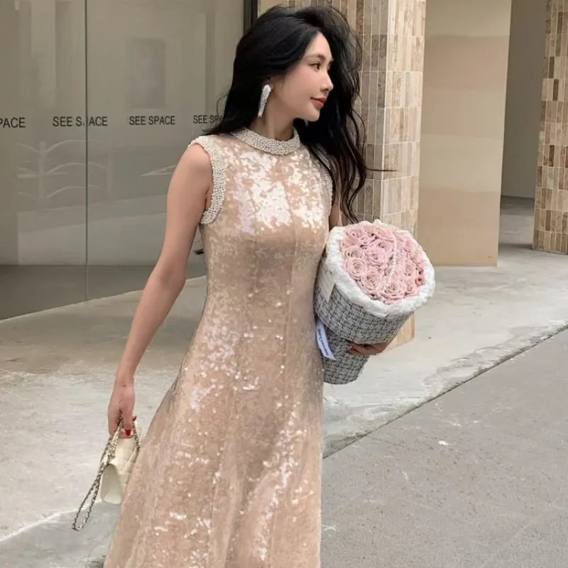 Aghr Sleeveless Dress Women's Champagne-2