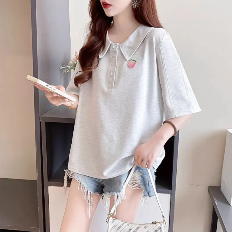 Aghr T Shirts Women's White Gray-6