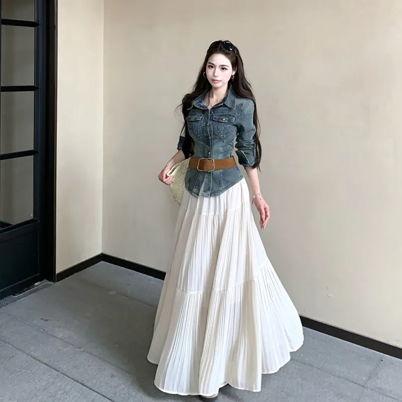 KUNZHUDAXIANG Fashion Skirt Set Women's-2