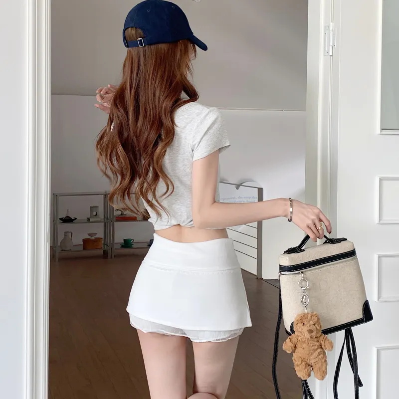 Aghr Casual Short Skirts Women's-14