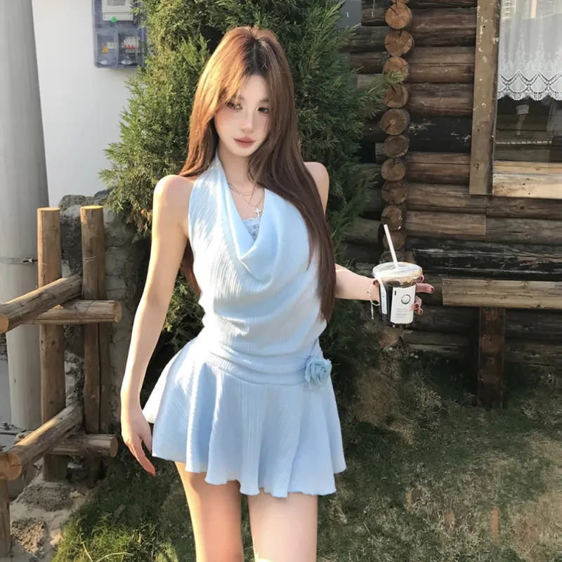 Aghr Sleeveless Dress Women's Blue-4