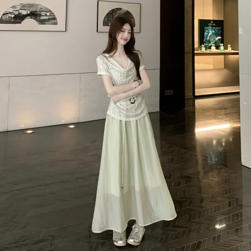 Aghr Two Piece Skirt Sets Women's-4