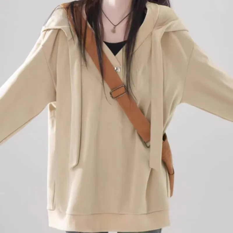 Aghr Sweatshirt Women's Milk Tea-3