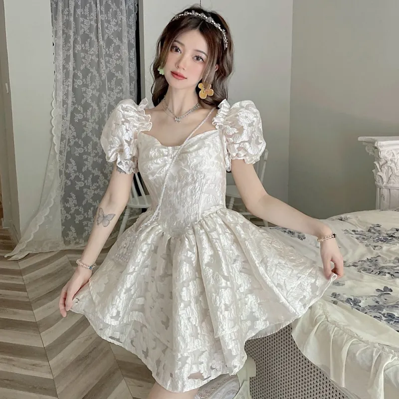 Aghr Short Sleeved Dress Women's Ecru-3
