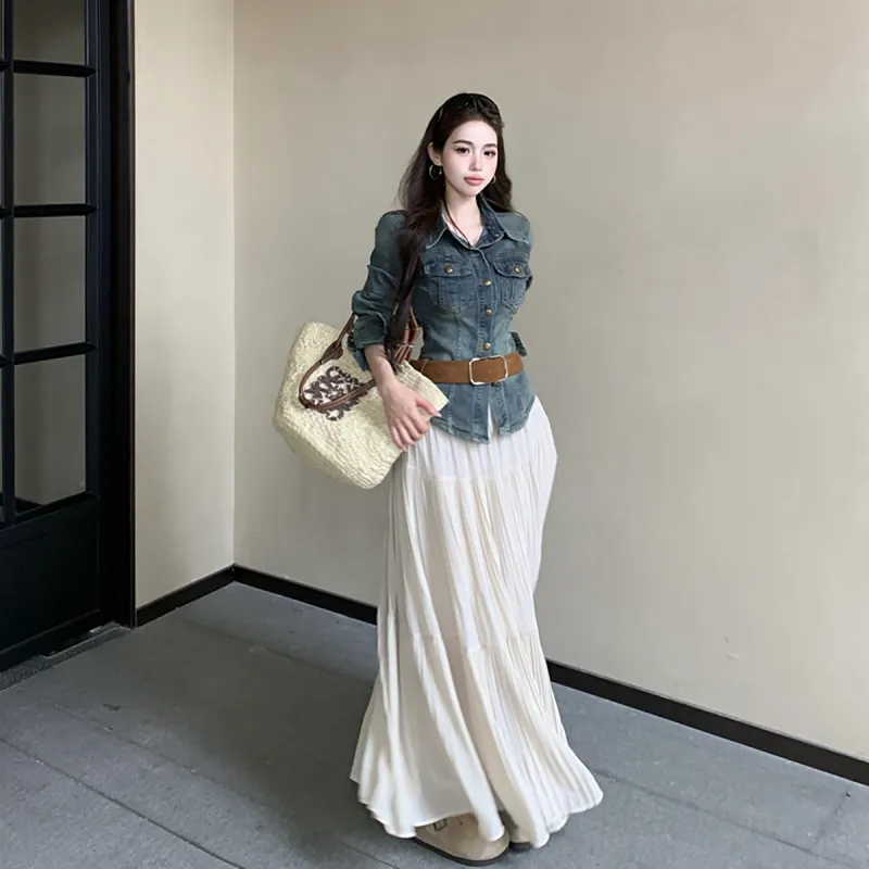 KUNZHUDAXIANG Fashion Skirt Set Women's-4