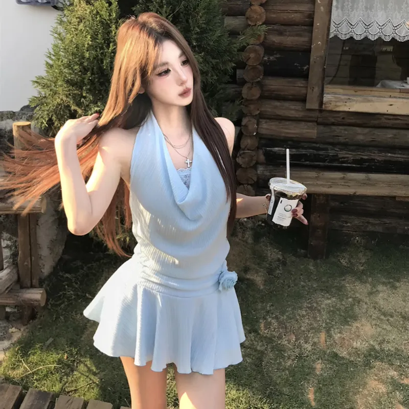 Aghr Sleeveless Dress Women's Blue-2