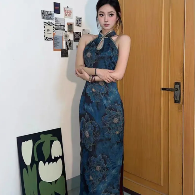 Aghr Sleeveless Dress Women's Blue-2