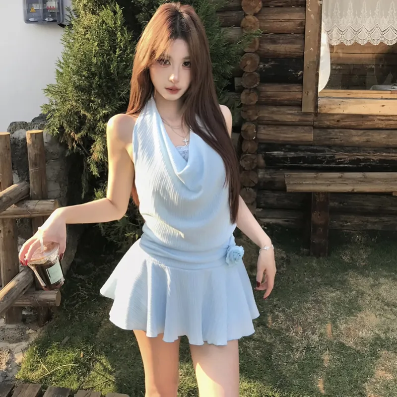 Aghr Sleeveless Dress Women's Blue-3