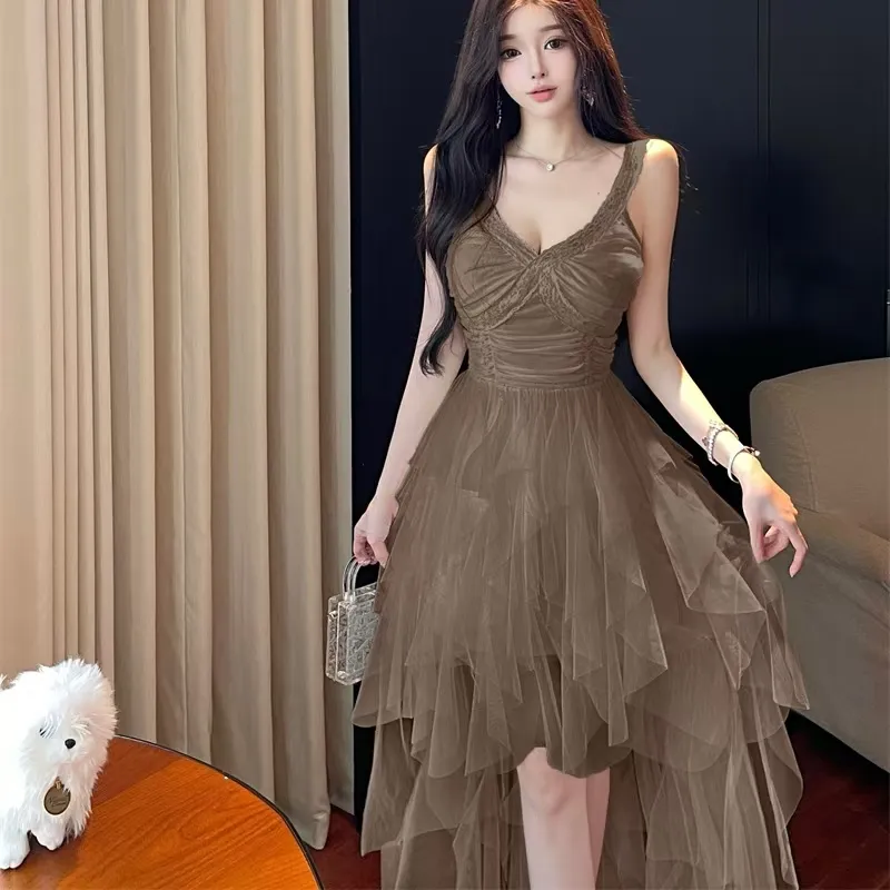 COVER TIME Slip Dresses Women's-3