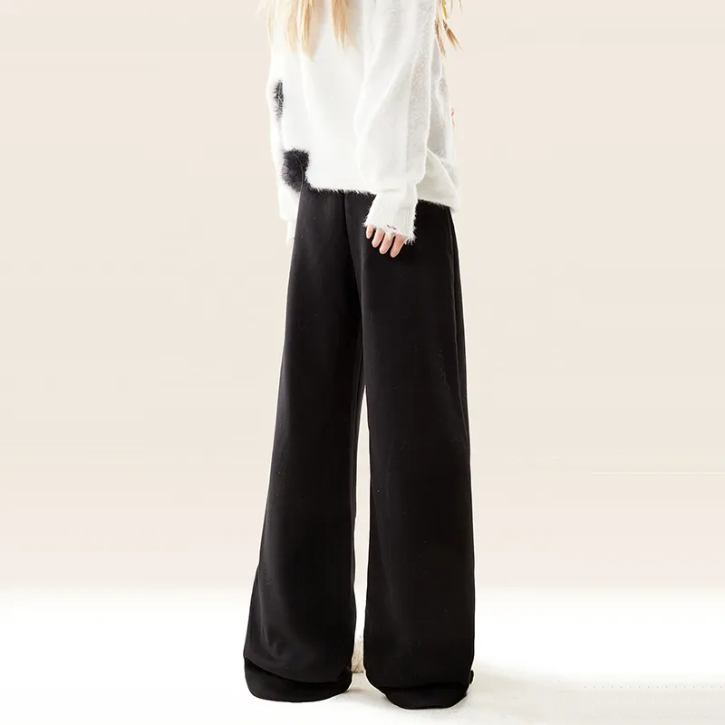 ZIRANSE Draped Casual Pants Women's Black-8