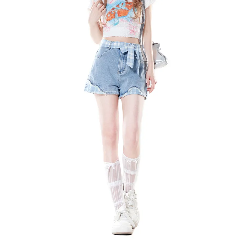 ZIRANSE Denim Shorts Women's Blue-4