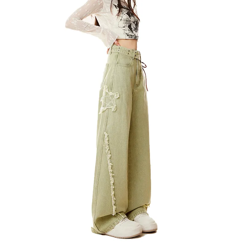 ZIRANSE Jeans Women's Green-3