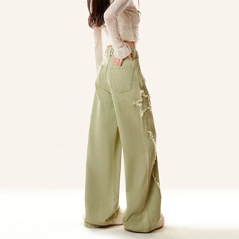 ZIRANSE Jeans Women's Green-5