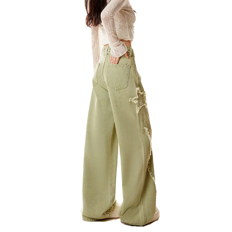 ZIRANSE Jeans Women's Green-1