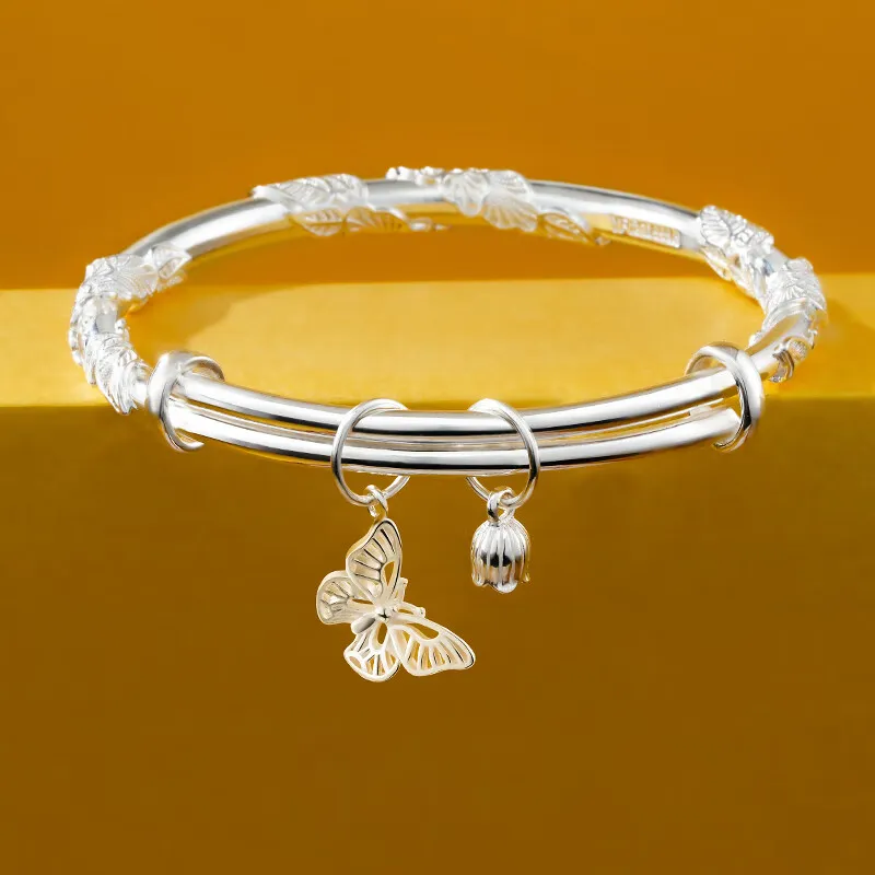 Bear Silversmith High Content Sterling Silver Sterling Silver Bangle Women's-2