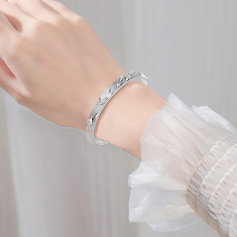 Bear Silversmith 999 Fine Silver Sterling Silver Bangle Women's-4