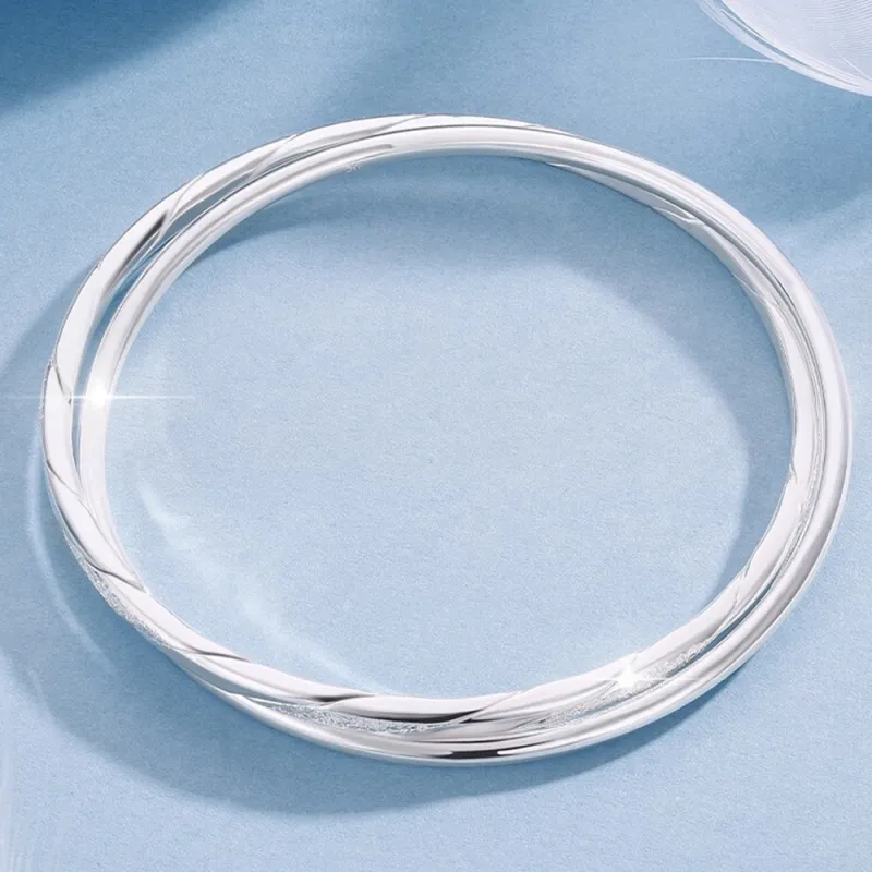 Bear Silversmith 999 Fine Silver Sterling Silver Bangle Women's-1