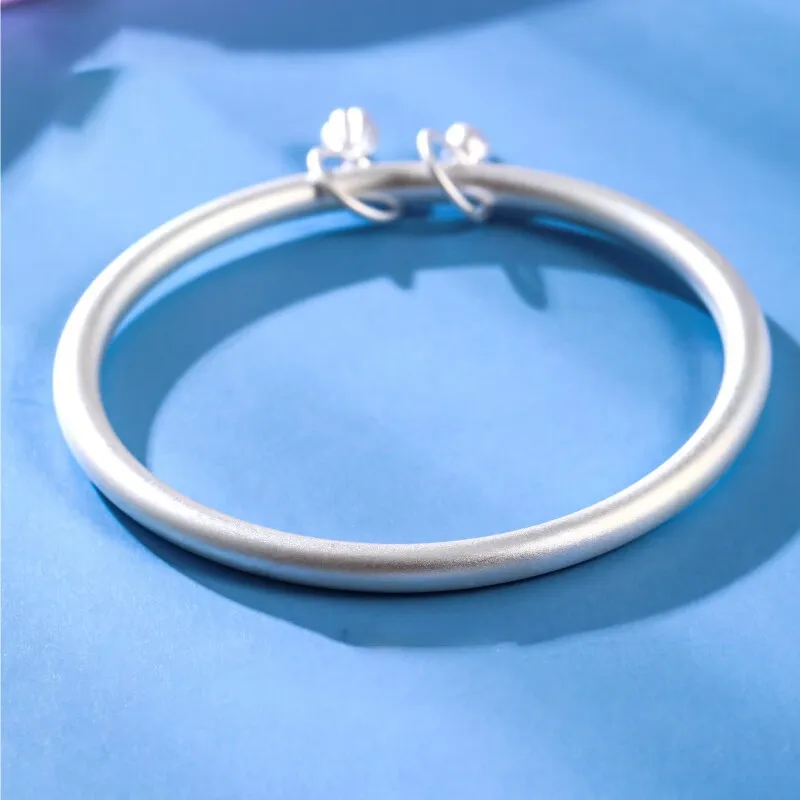 Bear Silversmith 999 Fine Silver Sterling Silver Bangle Women's-4
