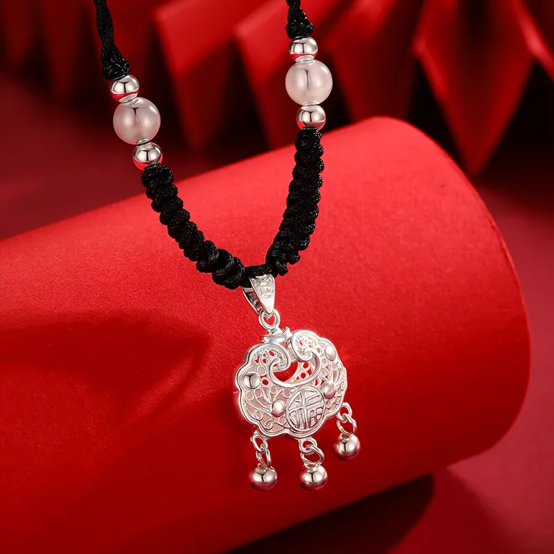 Bear Silversmith Chalcedony Sterling Silver Necklace Women's-1