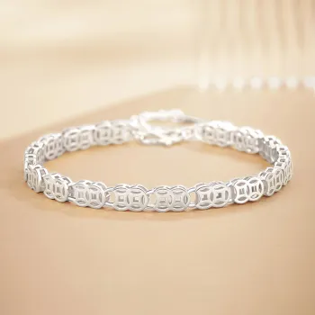 Bear Silversmith 999 Fine Silver Sterling Silver Bracelet Women's