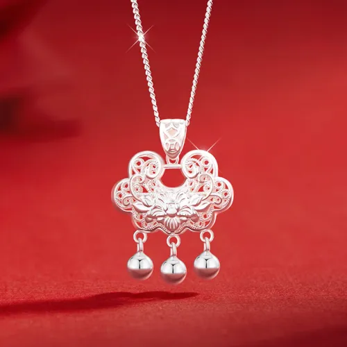 Bear Silversmith 999 Fine Silver Sterling Silver Necklace Women's