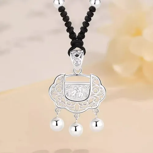 Bear Silversmith 999 Fine Silver Sterling Silver Necklace Women's