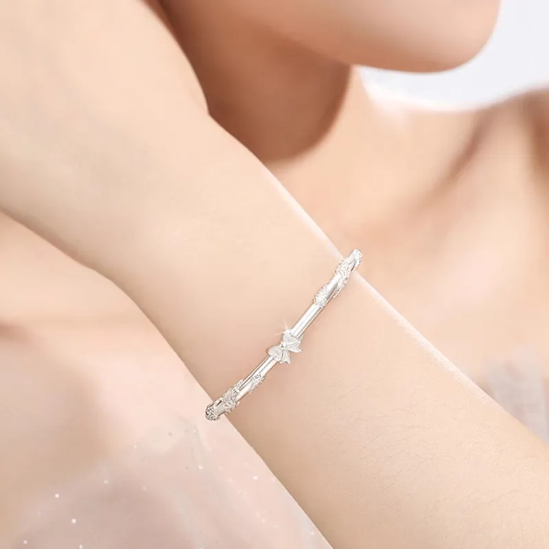 Bear Silversmith 999 Fine Silver Sterling Silver Bangle Women's-6