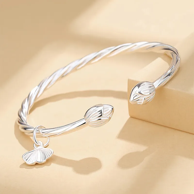 Bear Silversmith 999 Fine Silver Sterling Silver Bangle Women's-1