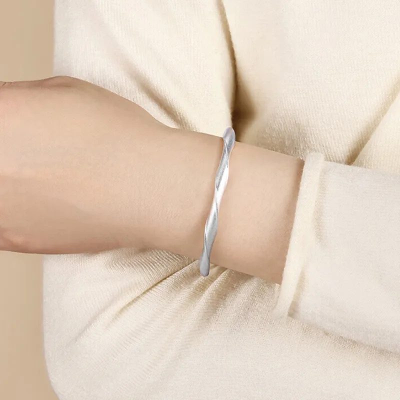 Bear Silversmith 999 Fine Silver Sterling Silver Bangle Women's-4