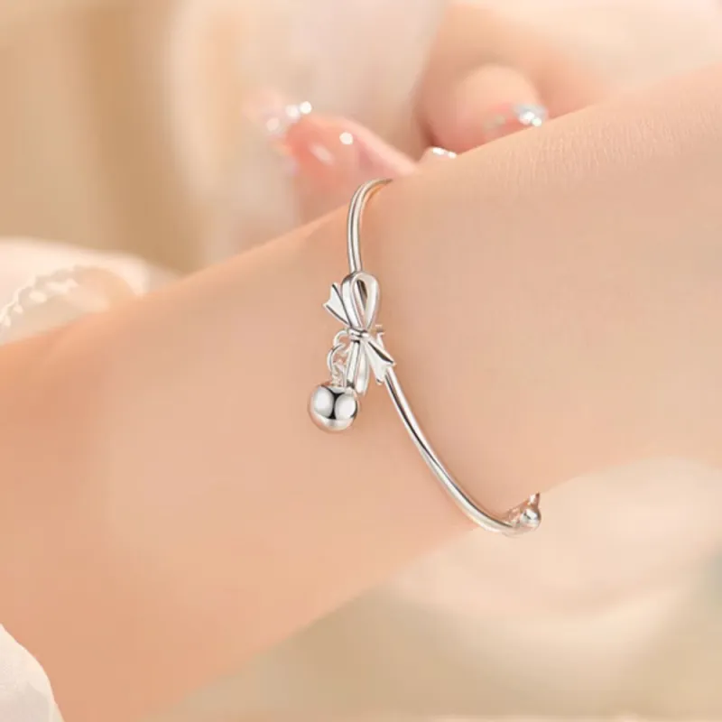 Bear Silversmith 999 Fine Silver Sterling Silver Bangle Women's-5