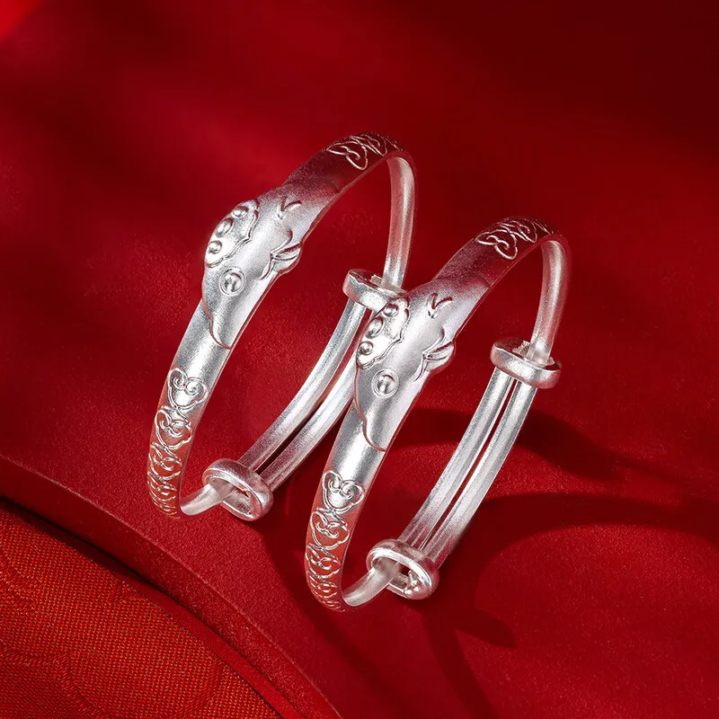 Bear Silversmith 999 Fine Silver Sterling Silver Bangle Kids'-2