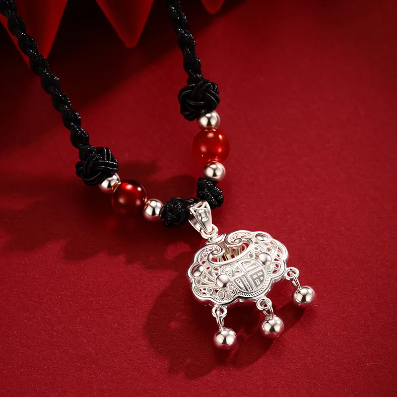 Bear Silversmith Agate Sterling Silver Necklace Women's-3