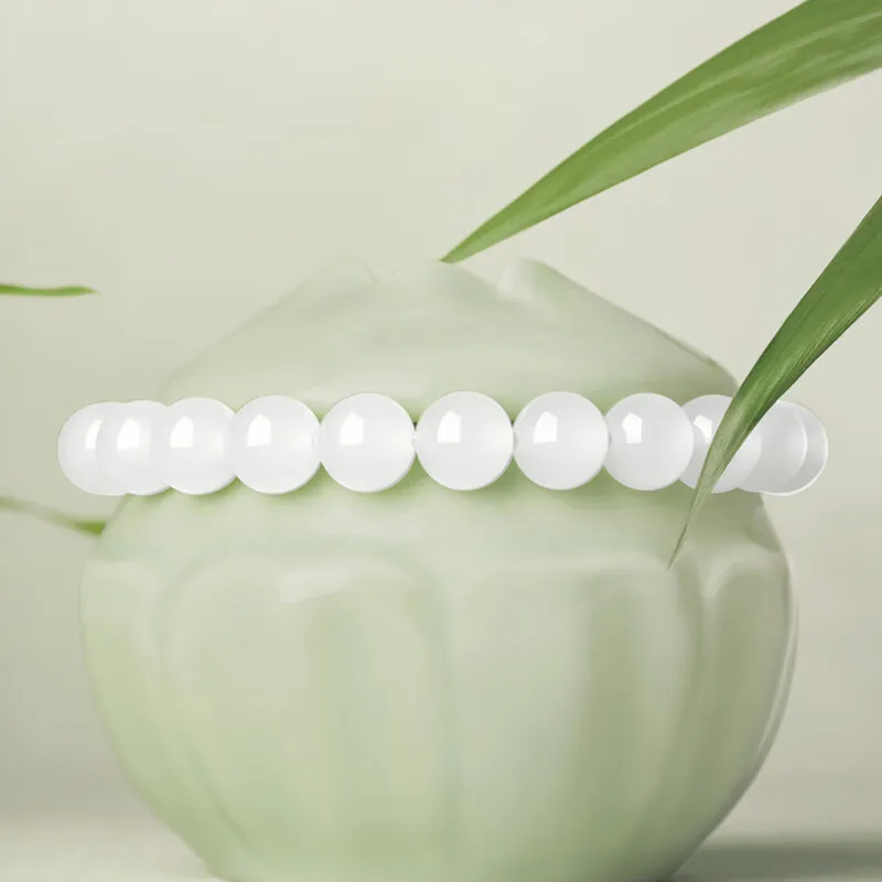 Bear Silversmith Bracelets White Jade Women's-4