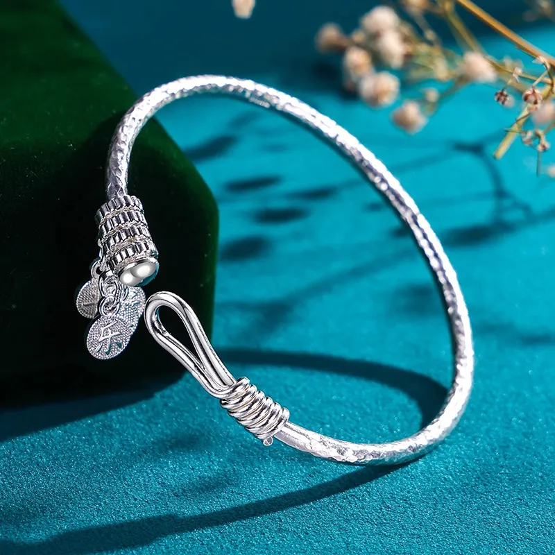 Bear Silversmith 999 Fine Silver Sterling Silver Bangle Women's-0