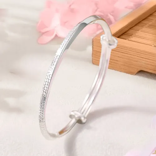 Bear Silversmith 999 Fine Silver Sterling Silver Bangle Women's