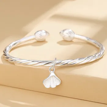 Bear Silversmith 999 Fine Silver Sterling Silver Bangle Women's