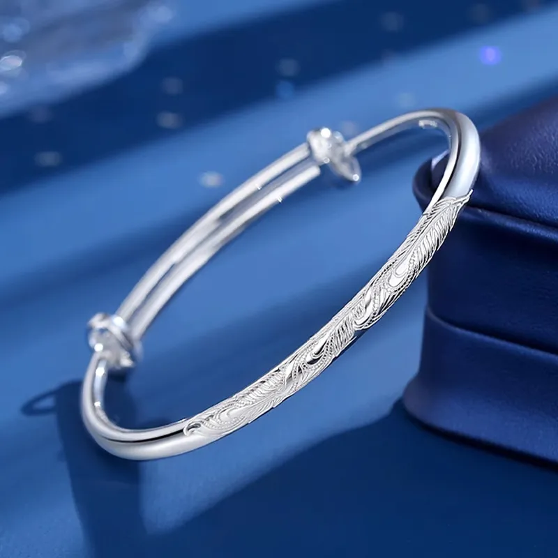 Bear Silversmith 999 Fine Silver Sterling Silver Bangle Women's-0