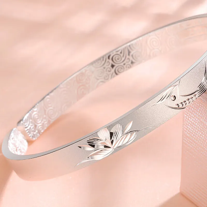 Bear Silversmith 999 Fine Silver Sterling Silver Bangle Women's-2
