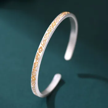 Bear Silversmith 999 Fine Silver Sterling Silver Bangle Women's