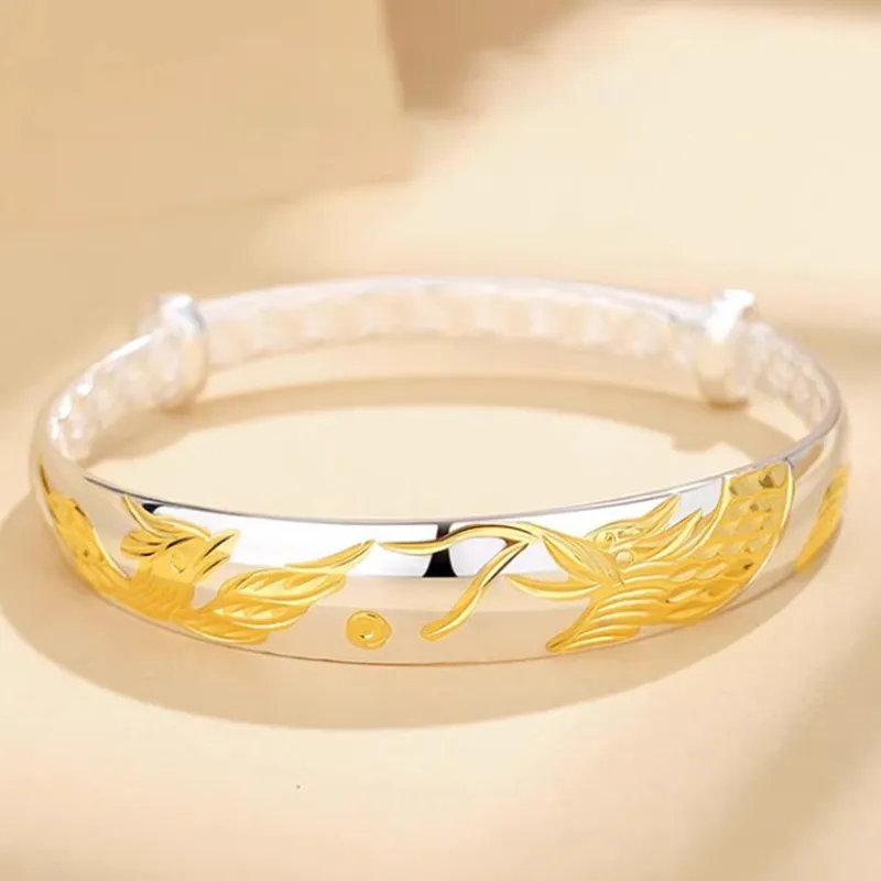 Bear Silversmith 999 Fine Silver Sterling Silver Bangle Women's-2