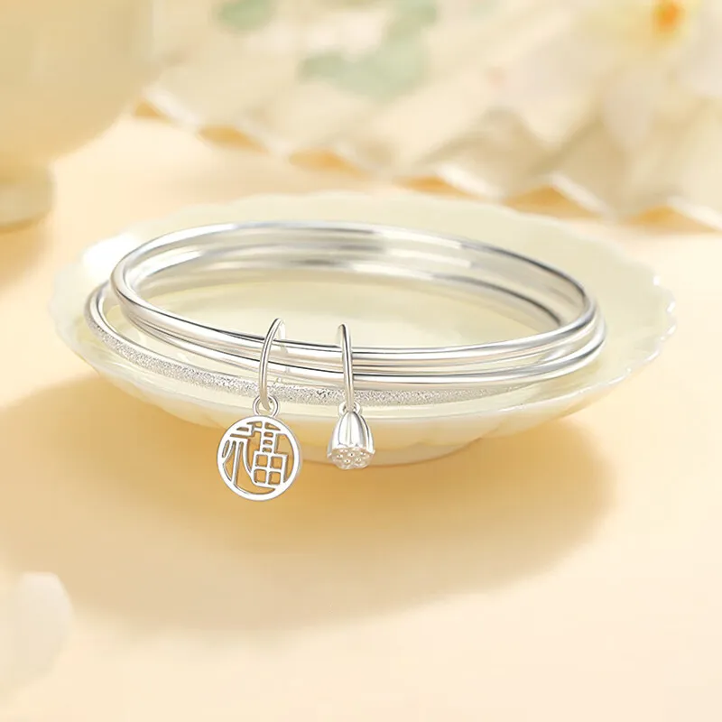 Bear Silversmith 999 Fine Silver Sterling Silver Bracelets Women's-3