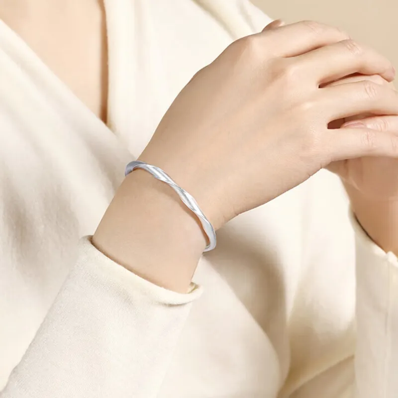 Bear Silversmith 999 Fine Silver Sterling Silver Bangle Women's-5