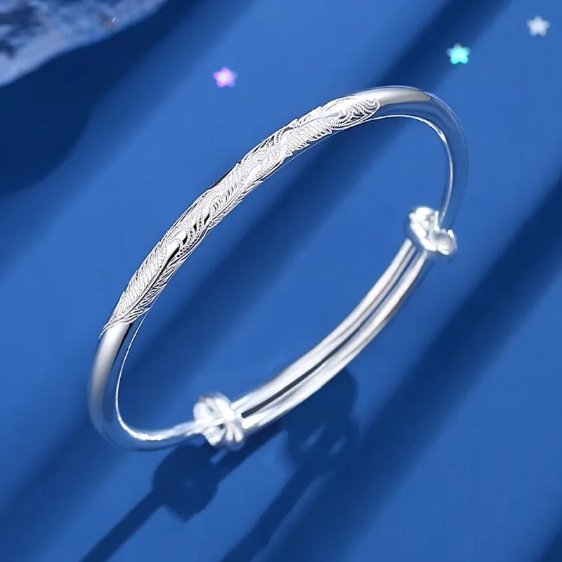 Bear Silversmith 999 Fine Silver Sterling Silver Bangle Women's-2