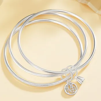 Bear Silversmith 999 Fine Silver Sterling Silver Bangle Women's