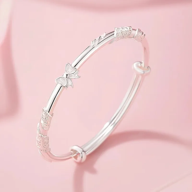 Bear Silversmith 999 Fine Silver Sterling Silver Bangle Women's-9