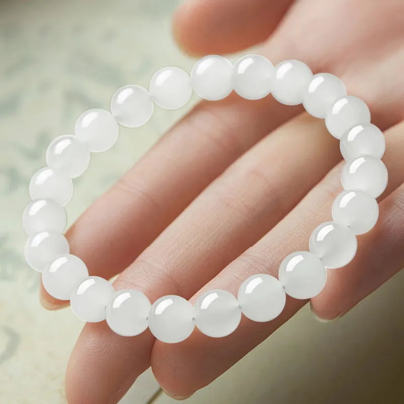 Bear Silversmith Bracelets White Jade Women's-3