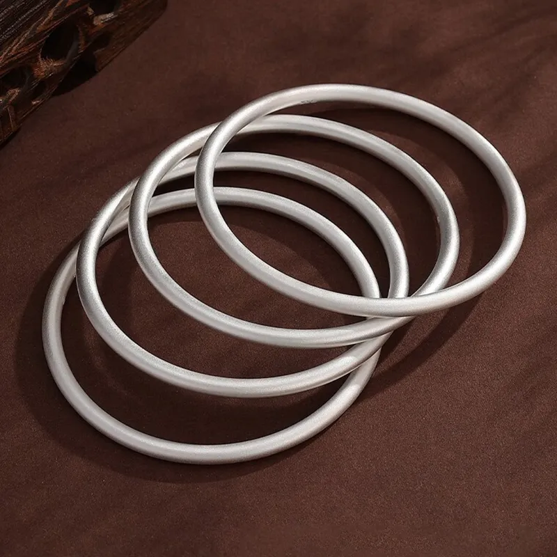 Bear Silversmith 999 Fine Silver Sterling Silver Bangle Women's-4