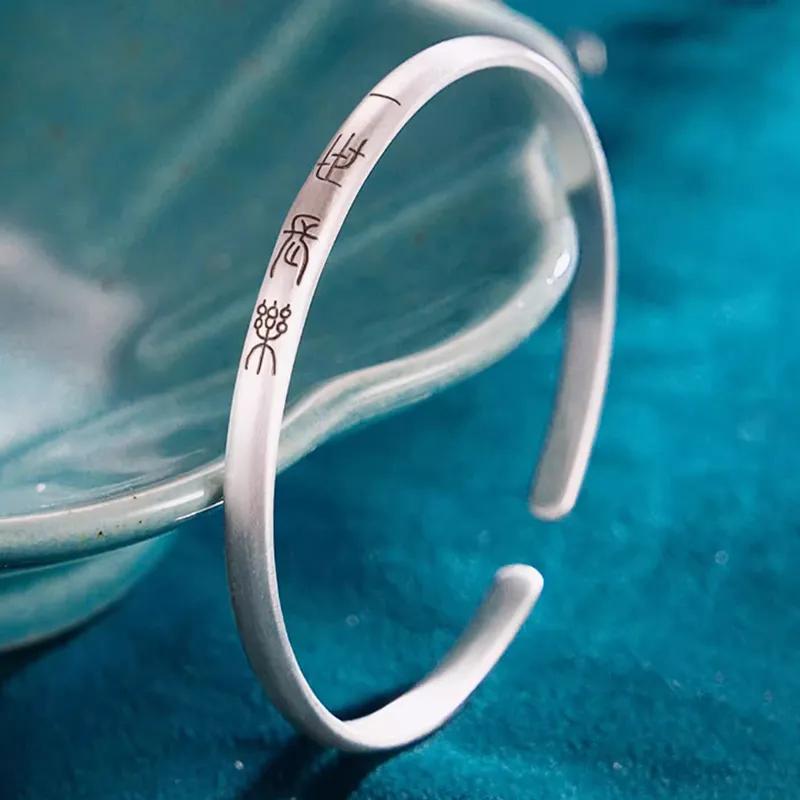 Bear Silversmith 999 Fine Silver Sterling Silver Bangle Women's-5