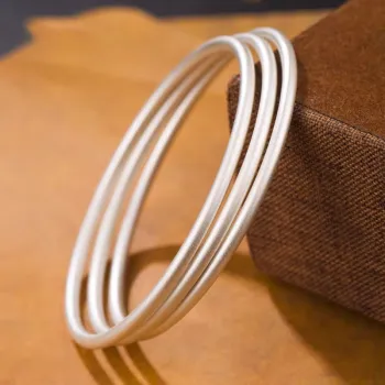 Bear Silversmith High Content Sterling Silver Sterling Silver Bangle Women's